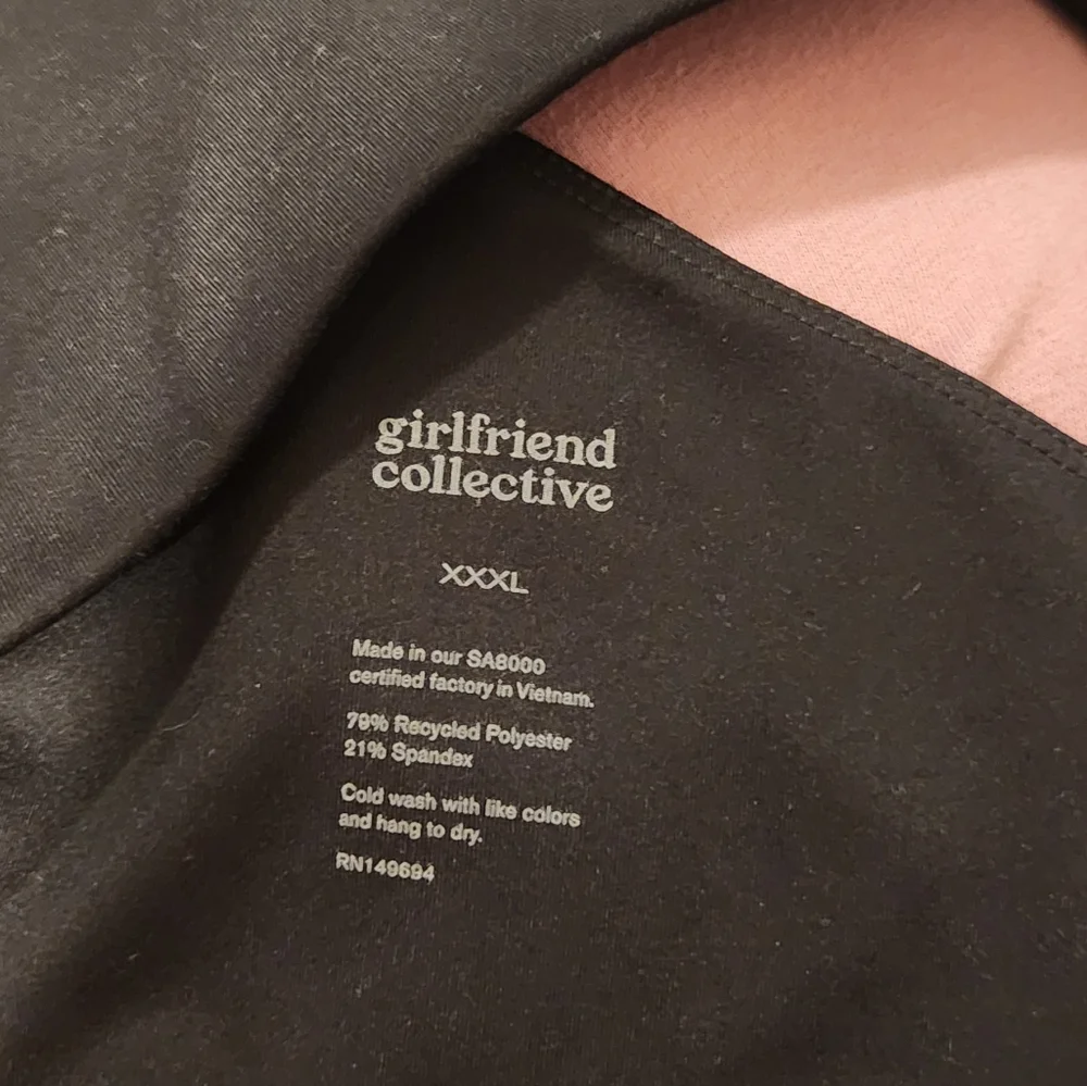 Girlfriend Collective Black Bianca One Shoulder Sports Bra Activewear 3XL - Picture 10 of 10